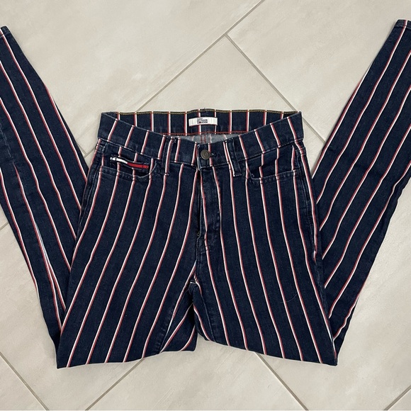 STRIPED TOMMY HILFIGER SKINNY JEANS size 0 - Picture 5 of 11